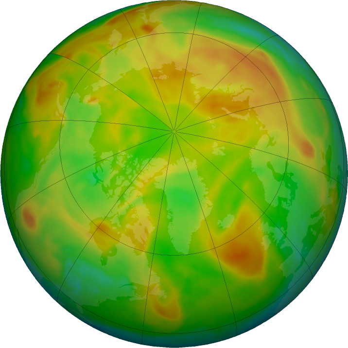 Arctic ozone map for 17 May 2017
